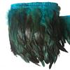 Sowder Bordo con piume di gallo, larghezza 12,7-17,8 cm, confezione da 4,6 m (turchese)