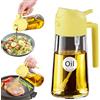 YARRAMATE Spruzzino Olio 2 in 1 per Friggitrice Aria 470 ml | Dosatore bottiglia e oliera spray da cucina, nebulizzatore per alimenti, accessori spruzzatore, giallo chiaro