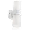 HUBER Lampada da parete a LED con sensore di movimento, 140°, 20 W, 2200 lm, IP65, con sensore di movimento, lampada da parete interna, tubo, bianco