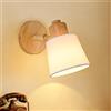 Gleonlux Applique da Parete Interno Vintage, Lampada da Muro Legno Industriale Retrò Interni E14, Applique Parete Rustici Nordic per camera letto soggiorno scala,nessuna lampadina Regolabile