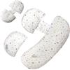 SGZIOO Cuscino per gravidanza per dormire sul fianco, cuscino premaman in memory foam per donne incinte, cuscino rimovibile e regolabile per dormire durante la gravidanza, cuscino a cuneo per schiena