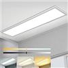 Omdekor Plafoniera LED Dimmbare 120x30 cm con Funzione di Memoria, 40W 2700K-6500K Pannello Rettangolare Ultrapiatto con Telecomando, Luce Ultra-Luminosa Adatto per Ufficio Cucina Garage Officina Cantina