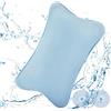 APOMOONS Cuscino per vasca da bagno, con 2 forti ventose, per una presa salda, ergonomico, per un rilassamento ottimale del collo (blu)
