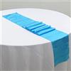 CNFQ - 10 runner per tavolo, in raso, decorazione sala da matrimonio, 275 x 30 cm (blu lago)