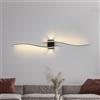 Minifair Luci da parete per soggiorno, Lampada a LED barra acrilica lineare, Lampada nera