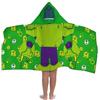 Jay Franco Marvel Iron Man e i Suoi Fantastici Amici Iron Hulk - Telo a Mantella con Cappuccio 56 × 130 cm per Bambini, Super Morbido per Bagno, Spiaggia, Prodotto con Licenza Ufficiale, Verde