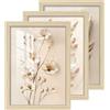 HALFLEMART 2cm 3Pcs A3 Cornice per Foto con Plexiglas HD, Cornice in Legno Naturale 30x40cm, Cornice Portafoto per Pareti e Tavoli Orizzontali o Verticali per Foto, Immagini, Poster, Puzzle, Documenti, Diplomi