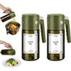 hoforife 2 Flaconi 550 ml Spray Olio d'oliva in Vetro Cucina Spruzzatore d'olio Scuro Anti-luce da Cucina 2 in 1 Flacone Spray Olio (Verde)