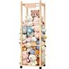 Ysislybin Porta Peluche, Porta Peluche Verticale in Legno Grande Capacità Organizzatore di Stoccaggio Animali con Ruote Scaffal per la Sala Giochi, Asilo Nido, Camera da Letto, Camera dei Bambini