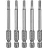 QUARKZMAN 5pz H3,0 Chiavi a Brugola per Punte da Trapano 3mm Punte Metriche Piane 1/4 Attacco Esagonale 75mm (3) Punta Cacciavite Esagonali Magnetico Lungo Industriale per Viti