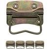 Fuxxer® 4 maniglie in metallo, maniglie pieghevoli per cassapanche, casse, casse, ottone, 80 x 58 mm