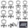 Wukong 12 Pezzi Ganci Magnetici, 25mm Magnete Neodimio Calamite Potenti, 19KG Ganci Magnetici Extra Forti Per Casa, Cucina, Posto Di Lavoro, Ufficio, Garage, Palestra, Armadietti e Molto Altro