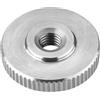 SOTOOLS - 10 dadi zigrinati M5 in acciaio inox SS304 piatto, in acciaio inox V2A, DIN 467, forma piatta, Ø 20 mm, altezza 5 mm, vite zigrinata per ingegneria meccanica e molto altro ancora