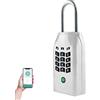 TenixLox Smart Key Lock Box con app e impronte digitali, scatola di sicurezza da appendere per chiavi da esterno (Argento)