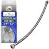 MONTERAL Tubo Corazzato 40 cm F 3/8" x F 1/2" DN8 DE13 - Tubo Flessibile Realizzato in Acciaio Inox con Intervallo di Pressione di Esercizio Max 10 bar e Temperatura Max +70°C - Garanzia di 10 Anni - MONTERAL