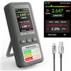 AEGTEST HOUND-1011S Rilevatore di Radon Portatile, Leggero, Dati 12H, Sensore Preciso, Monitoraggio 45 Giorni, Facile da Usare, Misurazioni Breve/Lungo Termine in pCi/L o Bq/m³ per Cantina