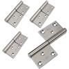Euro Tische 4x Cerniera in acciaio inox a cerniera, ideale per uso interno ed esterno - Cerniere stabili per porte in metallo e legno (100 x 70 x 10 mm)