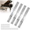 OulQinyhome Cerniera per pianoforte, cerniera per mobili, cerniere per pianoforte, in acciaio inossidabile, per ante di armadi, armadi da barca, 48 viti, 300 x 30 x 1,0 mm