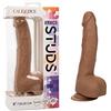 CalExotics Silicone Studs™ 8 Inch - Realistic Dildo with Suction Cup Base Harness Probe - Brown