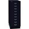 Bisley - Cassettiera da scrivania con 9 cassetti, Serie 39, Formato DIN A3, in Metallo, 633 Nero, 43,2 x 34,9 x 94 cm