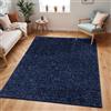 Livabliss Shaggy Spesso - Soggiorno, Sala da Pranzo, Camera Adulti e Ragazzi, Cucina - Pelo Lungo Morbido e Soffice Monocromatico, Motivo Berbero, Tappeto Camera Tinta Unita 160x213 cm - Blu Navy