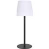 HOME DECO FACTORY, LAO0186, Lampada da Esterno Ricaricabile USB, Design Moderno ed Elegante, Ideale per Giardino e Terrazzo, Resistente agli Agenti Atmosferici, Altezza 40 cm, Colore Nero