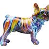 KARE Design Figura decorativa Frenchie, multicolore, motivo french bulldogge, amanti cane, stile pop art, decorazione cameretta giovani ragazzi, divertente, 20 cm, Cane French Bulldog