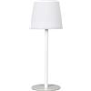 HOME DECO FACTORY, LAO0187, Lampada da Esterno Ricaricabile USB, Design Moderno ed Elegante, Illuminazione Soffusa per Giardino e Terrazzo, Taglia Unica, Colore Bianco