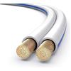 PureLink Cavo per diffusori 2x4,0 mm² (filo 99,9% OFC rame pieno 0,10 mm) Cavo per diffusori HiFi, 25 m, bianco