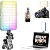 Rollei Luce Fotografica, Rollei Lumis Mini Creator RGB Faretto Video Portatile | Compatibile con Smartphone Fotocamere Tablet e Laptop, Selfie Light Batteria Integrata, per Webcam Zoom YouTube TikTok Vlog