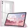 FINTIE Custodia per Samsung Galaxy Tab S10+ Plus/S9 FE+ Plus/S9+ Plus 12.4 Pollici 2023 con S Pen Holder, Leggero Trasparente Cover Posteriore con Bordo Antiurto, Auto Sveglia/Sonno, Rosa