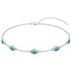 DOLIOX Bracciale da donna, in argento sterling 925, con vera pietra rombica, verde, da tennis, gioiello per lei, Argento sterling, turchese