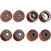 TBOSEN 8PCS Sun Moon Tappi per le orecchie da sella in legno organico Tunnel Stretching Punk Piercing Expander Set