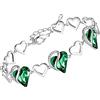 Leafael Festa della Mamma Bracciale Donna Cuore Infinity Love con Pietra dei Desideri e Cristalli Portafortuna Gioiello Anallergico Argento o Oro Rosa con Scatola Regalo Estensore Catena 7+2 Pollici