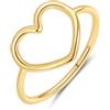 SOUTHPLUS Eternity Anelli Donna Argento 925 con Cubica Zirconia, Cuore Anello, Anello Eternity Matrimonio Argento Gioielli (Cuore Oro, 61.8(19.7))