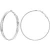 FOCALOOK Orecchini da Donna a Cerchio di Grano 6mm in Acciaio Inossidabile Orecchini a Cerchio 60mm Orecchini Cerchio Acciaio Inossidabile Orecchini Donna Cerchio