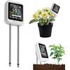 PORFOYO PH Terra, Misuratore di umidità 6 in 1, per piante digitali, misuratore di umidità per terreno con valore PH temperatura umidità luce fertilità per giardino, prato, agricoltura