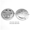 Zxglxinyao 2 griglie di ventilazione rotonde, 95 mm, richiudibili, rotonde in acciaio inox, griglia di ventilazione, griglia di ventilazione, lamiera argentata, valvola di ventilazione, ventilatore rotondo in