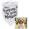 ThaiRoot Foulard per cani e matrimoni, bianco My Humans Are Getting Married Wedding Bandana traspirante per animali domestici, sciarpa a triangolo per cani di taglia piccola, media e grande