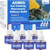 Aomig Calmante per Gattiper Antistress, 6 x Ricariche da 48 ml, Diffusore Calmante Gatti, Diffusore Feromoni per Gatti, Feromoni per Gatti
