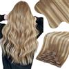 Moresoo Extension Capelli Veri Clip 150g Balayage #8/22/8 50 cm 7 Pezzi
