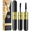 ChaneeHann Mascara Nero Impermeabile 2 in 1-Allunga e Dona Volume,Dalle Ciglia Naturali all'Effetto 4D
