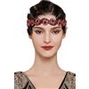 BABEYOND - Fascia per capelli stile flapper da donna, diadema anni '20, accessorio vintage Gatsby degli anni '20