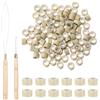 Abeillo 200 extension per capelli da 4,0 mm, con nanorelli in silicone, con micro anelli, con ago, colore bianco