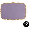 Bitossi Home - Set di 2 - 33 x 48 cm Smerlo - Viola - Lino