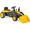 Trattore Ruspa a Pedali per Bambini 125x51x51 cm Giallo