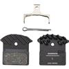 SHIMANO Pastiglia freno a disco J05A-RF e molla - composto di resina, piastra posteriore in alluminio alettato
