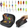 Afenau - Spoon per trote, 14 pezzi, con custodia, 2,5 g/2,8 g/3 g/3,3 g/4 g, per trote, per pesca all'aperto