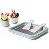 JoyMech Rolled Ice Cream Maker, Piastra Gelato Roll, Ice Cream Roll Machine, Piastra Fredda per Gelato, Dotata di 2 Spatole, Perfetta per Gelato Rotolato Fatto in Casa e Yogurt Freddo (Verde)