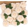 N&T Nieting, Rose artificiali (25 pezzi), Schiuma di lattice., crema, 7,6 cm